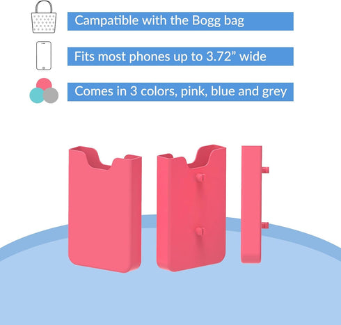 Silicone Phone Holder Compatible with Bogg Bag, Insert Bogg Bag Accessories Charms Attachment for Beach Tote Bag, Wide Size Fits for All Cell Phon...