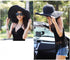 Womens Floppy Straw Hat Wide Brim Foldable Packable Braid Cap UV Protection Summer Gardening Hiking Beach Sun Hat (Black)...
