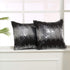 Juya Delight Throw Pillow Case, Sparkly Pillow Cushion Covers for Couch Sofa Home Decorative,18x18 inches, Black Silver, Set of 2...