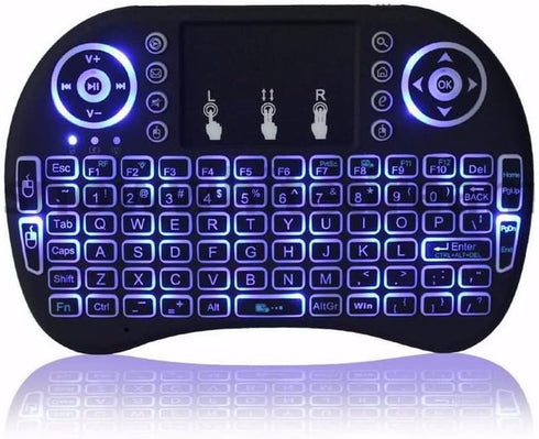 Backlit Mini Wireless Keyboard, Air Mouse Portable Wireless Mini Keyboard with Touchpad Mouse, Wireless Mini Keyboard for PC TV Box HTPC IPTV PC P...