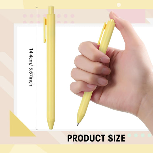 Fulmoon 50 Pcs Ballpoint Pens Bulk Retractable Comfortable Writing Pens Black Ink Pens Cute Back to School Supplies in Medium Point 1.0 mm for Tea...