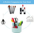 Desk Pencil Pen Holder, 360-degree Rotating Desktop Storage Organizer (White)...