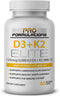 D3 + K2 Elite – Vitamin D3 + Vitamin K2 – 60 Day Supply – High-Potency, Bioavailable MK-7...