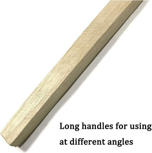 2Pcs Wooden Handle Bristle Radiator Paint Brush, 1.5 Inch Brush Width, 375mm Total Length, 40mm Trim Length...