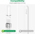 iMangoo 2 Pack Lightning Charging Cable Adapters for Apple Pencil 1st Generation Magnetic Replacement Cap Silicone Protective Cap Holder for iPad ...