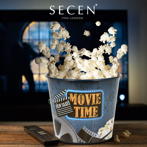 SECEN LONDON Reusable Plastic Popcorn Containers/Popcorn Bowls Set for Movie Theater Night,Washable in The Dishwasher,%100 BPA Free, Plastic Popco...