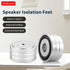 Audiocrast 4X Silver HiFi Speaker Isolation Feet Pad, Aluminum 40x20mm Audio Stand Feet Amplifier Shock Absorber Non-Slip Hi-End Vibration Dampene...