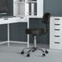 Boss Office Products Be Well Medical Spa Stool with Back in Vinyl, Black...