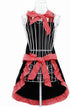 Hyzrz Cute retro Aprons with Pockets for Women Girls Vintage Kitchen Cooking Apron for Mother Gift (Red)...