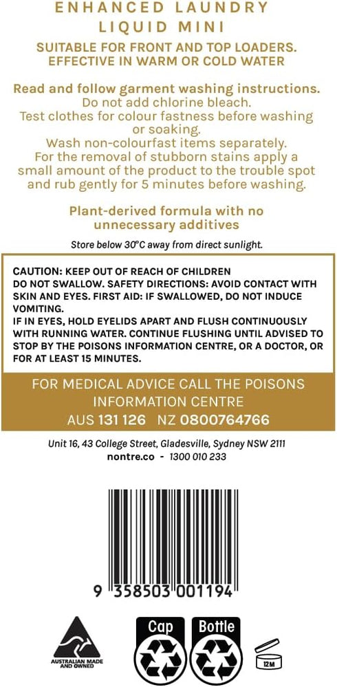 Nontre, Laundry Liquid Concentrate, Enhanced Signature, Suitable for All Top & Front Loading Machines, Prevents Greying, Long Lasting Formula, 120...