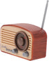 Miniature Vintage Style Radio Figurine Retro Mini Radio Model Tiny Old-Fashion Simulation Radio Toys for Dollhouse Accessories - Brown...