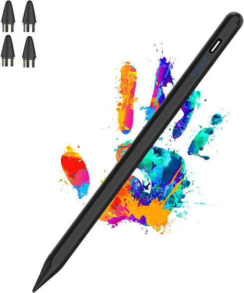 Active Stylus Pens for Touch Screens Rechargeable Tablet Pen POM Tip Magnetic iPad Pencil Stylus Pen for iPad/Pro/Air/Mini/iPhone/Samsung/Android ...
