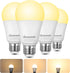 DEWENWILS LED 3 Way Light Bulbs, 40/60/100W Equivalent Three Way A19 LED Light Bulbs, E26 Medium Base 2700K Warm White Glow, 500/1000/1600LM Brigh...