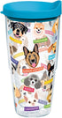 Tervis Flat Art Dogs Made in USA Double Walled Insulated Tumbler Travel Cup Keeps Drinks Cold & Hot, 24oz, Classic...