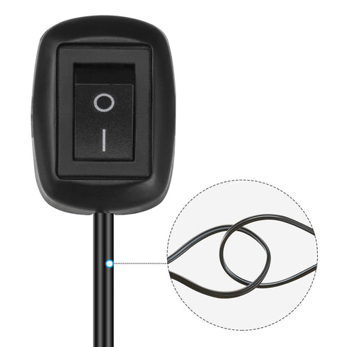 Paste Type Switch with Wires Cable:39.3inch Car Push Button Switch ON/Off DC12V Water Drop Shape DIY Car Switch Rocker Switch with Wires for Fog L...