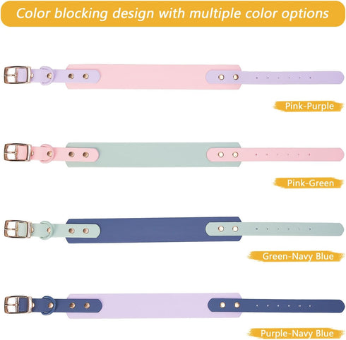 Pretty Jolly Waterproof PVC Dog Collar Colorful Soft Comfortable Pet Collars for Small Dogs Collars with Safe Adjustable Buckle Multicolor Dog Col...