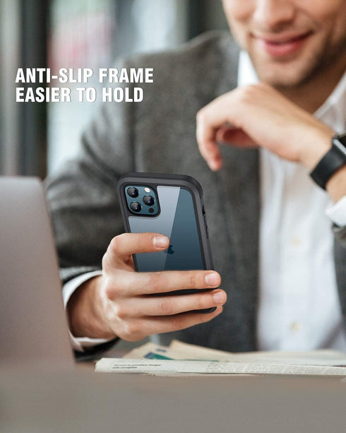 Miracase Designed for iPhone 12 Pro Max Case, Full Body Rugged Case with Built-in Touch Sensitive Anti-Scratch Screen Protector, Soft TPU Case Com...