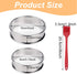 12PCS English Muffin Rings, Double Rolled Stainless Steel Cooking Rings, Crumpet Rings 4 + 3.15 Inch Round Metal Cooking Pastry Ring Molds for Kit...