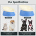 Bulldog Bowl Anti-Slip Dog Cat Dish Detachable Rubber Dog Bowl Pet Sterile Tilted Pet Feeder Slope Base (Blue, 2 Cup (Small/Medium Dog))...