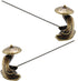 2pcs Miniature Garden Decoration Set, Copper Fisherman Figurines, Kiang Taigong Fishing Models, Chinese Mudman Sitting Fishing for Garden & Patio ...