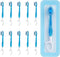 Disposable Mini Travel Toothbrushes, 5-in-1 Pre-Pasted Mini-Brush+Floss+Pick+Tongue Scraper, Prepasted On The Go Toothbrush for Travel, Portable T...