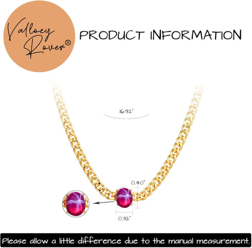 Valloey Rover Gold Necklace for Women 14K Gold Plated Cuban Chain Choker Necklace Simple Necklace Jewelry Gift for Women...