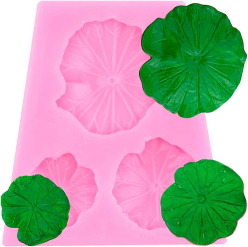 Lotus Leaf Fondant Mold Lotus Leaf Cake Decoration Silicone Molds For Cupcake Topper Chocolate Candy Gum Paste Polymer Clay...