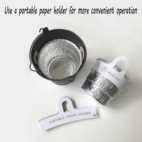 Murong Smoker Bucket Liner for Catching Grease,Disposable Aluminum Foil Lining Compatible with Various Wood Pellet BBQ Grill Drip Grease Buckets 4...