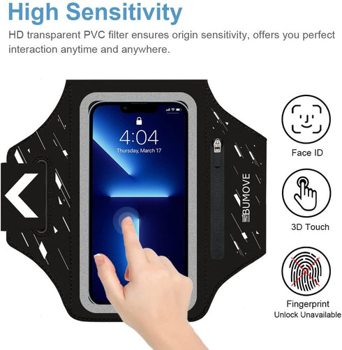Running Armband for iPhone 16 Pro Max/16 Plus/15 Pro Max/15 Plus/iPhone 14 Pro Max/14 Plus/13,12,11 Pro Max, Gym Workouts Arm Band with Earphone H...