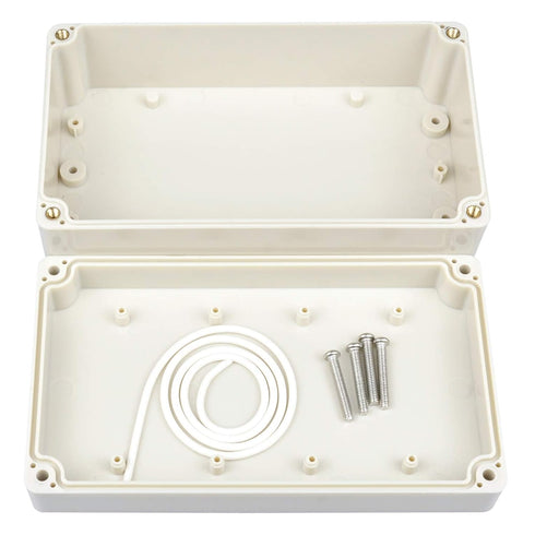 Waterproof Plastic Project Box IP65 ABS Electronic Junction Box Enclosure 6.2 x 3.54 x 2.3 inch 158 x 90 x 60 mm (Gray White)...
