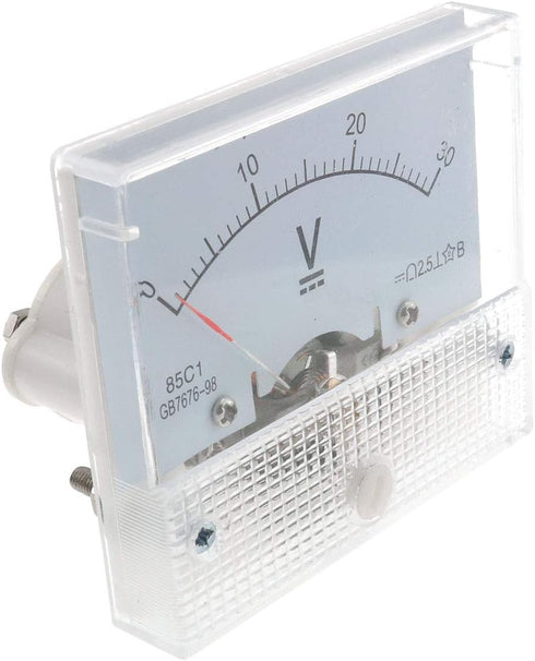 E-outstanding 85C1-50V Voltmeter Class 1.5 DC 0-30V Rectangle Analog Volt Voltage Panel Meter Gauge...