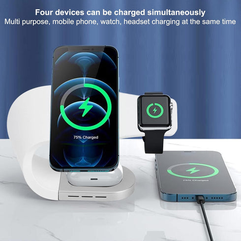 Y35 Wireless Charger Stand 15W Fast Wireless Charging Station for Mobile Phones, Headsets and Watches Convenient Charging Solution for Your Device...