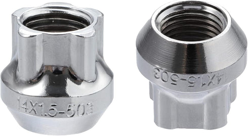 ACROPIX M14x1.5 Car Wheel Lock Lug Nuts Set Anti Theft Lug Nut Screw Fit for Tesla Model 3 - Pack of 5 Silver Tone...