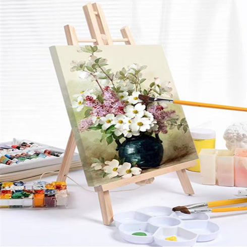 3PCS 11.8" Wood Easels, Small Tabletop Display Stand, Tripod, Painting Party Easel, Kids Student Tabletop Easels for Painting, Portable Canvas Pho...
