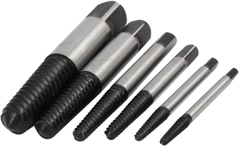uxcell 1/8"-1" Screw Extractor Set Broken Bolt Stud Pipe Remover Tool Kit 6 in 1...
