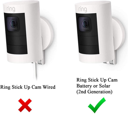 Silicone Skin Case Cover Sun Glare, UV & Weather Protection Skins Compatible for Ring Stick Up Camera Battery (2nd Generation) - White (1 Pack)...