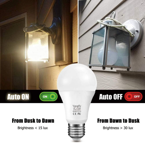 Vgogfly dusk to dawn light bulb warm white...