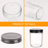 QAPPDA 6oz Glass Jars With Lids,Small Mason Jars Wide Mouth,Mini Canning Jars With Black Lids,Kitchen Storage Jars For Honey,Jam,Jelly,Baby Foods,...