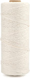 G2PLUS White String,1MM White Cotton String,656Feet Cooking Twine String,Bakers Twine for Cooking,Food Safe Cotton Kitchen String Butchers Twine f...