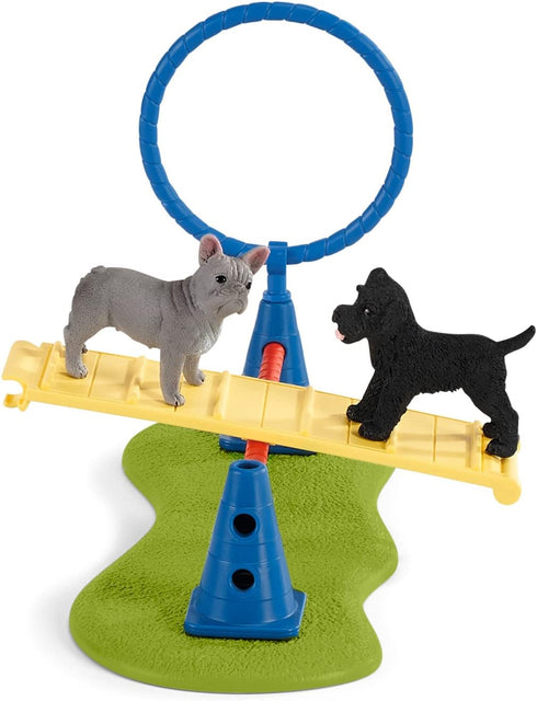 Schleich Farm World, Farm Toys for Girls and Boys Ages 3-8, 14-Piece Playset, Puppy Agility Training at the Dog Park...