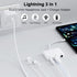 3 in 1 Dual 3.5mm Headphone Jack Adapter - Earphone Jack Audio and Charging Adapter - Headphone Splitter for iPhone 14/13/ 12/11/ X/ 8 - White...