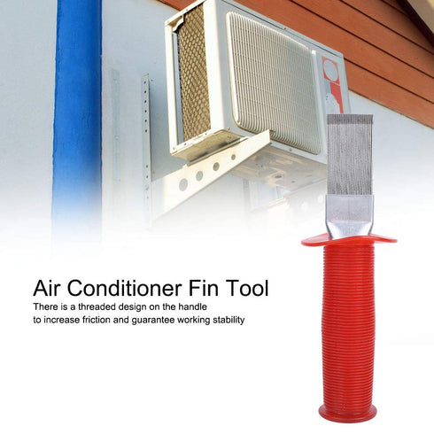 AMONIDA Air Conditioner Fin Comb, Stainless Steel Plastic Handle Threaded Design for Air Conditioner Condenser Repairing and Cleaning...