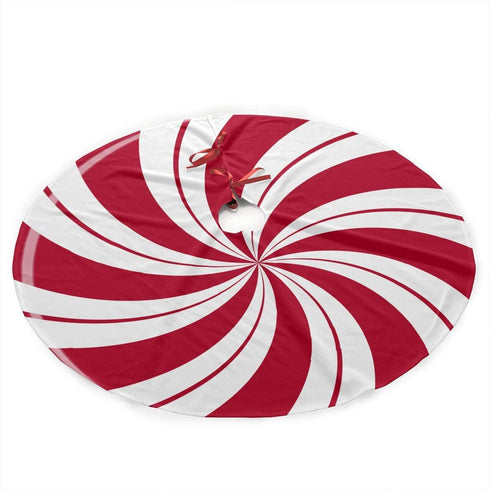 NGFF Mint Sugar Double Swirl Candy Traditional Christmas Tree Skirt Santa & Reindeer Tree Ornaments Tree Skirt for Christmas Decoration...