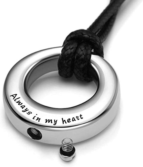 Urn Necklaces for Ashes "Always in My Heart" Ashes Necklace Cremation Jewelry Keepsake Holder Memorial Necklace...