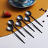 Black Coffee Spoons Set of 6, Kyraton Stainless Steel 5.1" Titainium Plating Demitasse Spoons, Tiny Espresso Spoons, Small Mini Coffee Spoons, Dis...