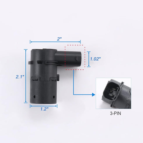 JDMSPEED New Set of 4 Pcs Bumper Backup Parking Sensor Replacement for 4F23-15K859-AA 4F2315K859AA...