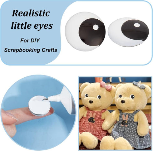 OLYCRAFT 48 Pcs 24 Styles Glass Craft Eyes 1 inch Half Round Glass Puppet Eyes Stuffed Crochet Eyes Animal Eye Crochet Crafts Making for DIY Clay ...