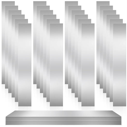 Amylove 24 Pcs 304 Stainless Steel Strips Shim Stock Metal Shims 1" Width x 6" Length Assortment 8 Thickness Sizes Thin Metal Sheet for Kitchen Tr...