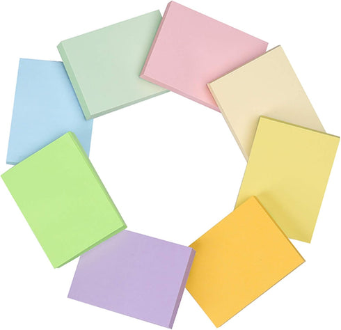 Vanpad Sticky Notes 1.5x2 Inches, Light Colors Self-Stick Pads, 24 Pack, 75 Sheets/Pad...