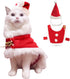 2 Pieces Pet Christmas Clothes Suit, Adjustable Cat Xmas Outfit Accessory, Dog and Cat Clothes for Christmas-Red...